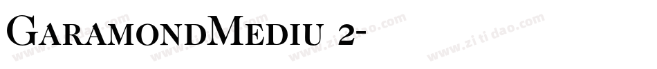 GaramondMediu 2字体转换